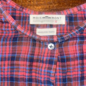 Moismont Plaid Button Down Shirt - Red and Blue